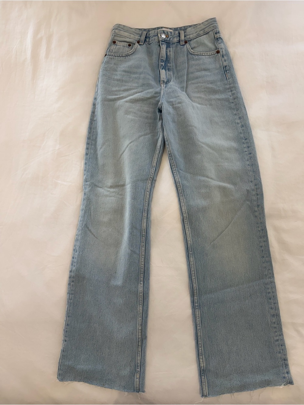 Zara Light Wash Wide Leg Jeans